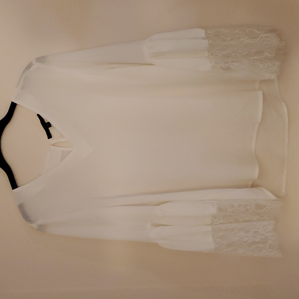 White Bellsleeve Blouse